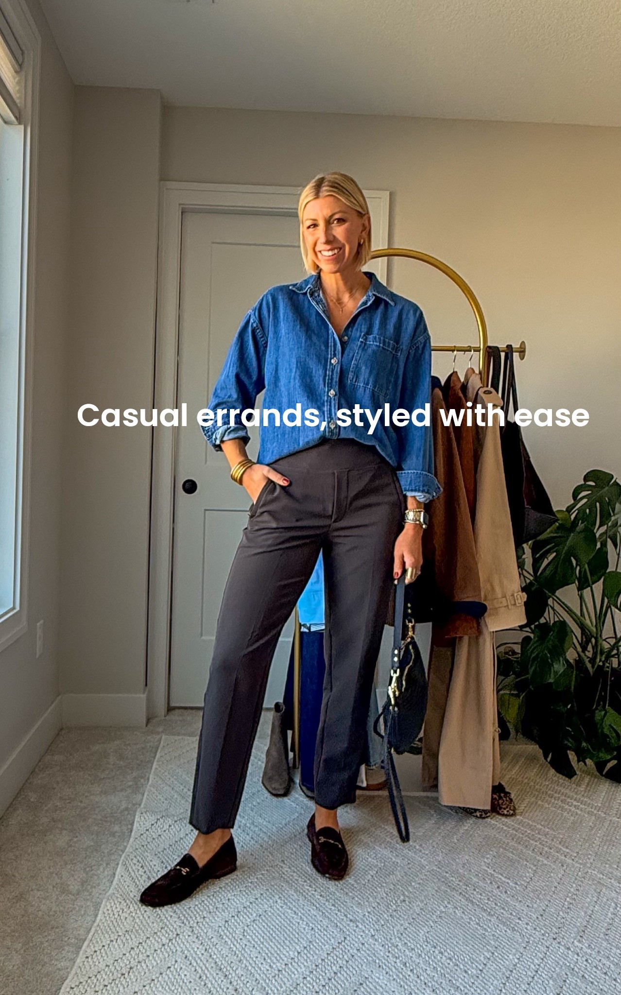 Fall capsule outfit: Casual errands → elevated, effortless

I linked a similar denim shirt to mine below. I love the oversized fit. Wearing my true-to-size 6 in these soft and comfortable trousers.

#LTKOver40 #LTKStyleTip #LTKSeasonal