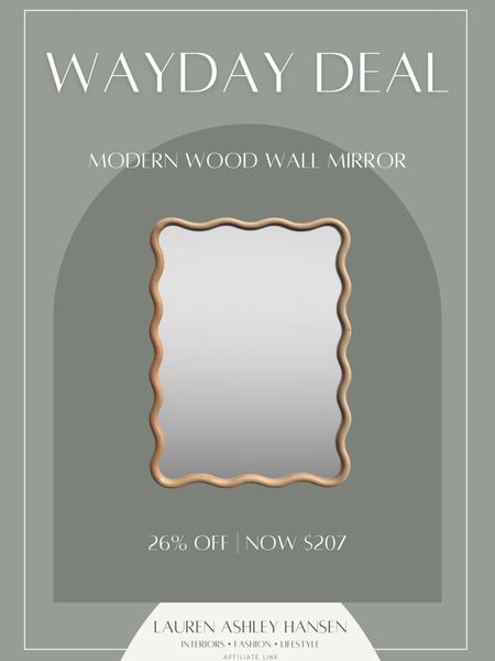 How sweet is this wavy organic mirror! I love the shape and finish to it. On sale right now for Wayday too! 

#LTKHome #LTKStyleTip #LTKSaleAlert