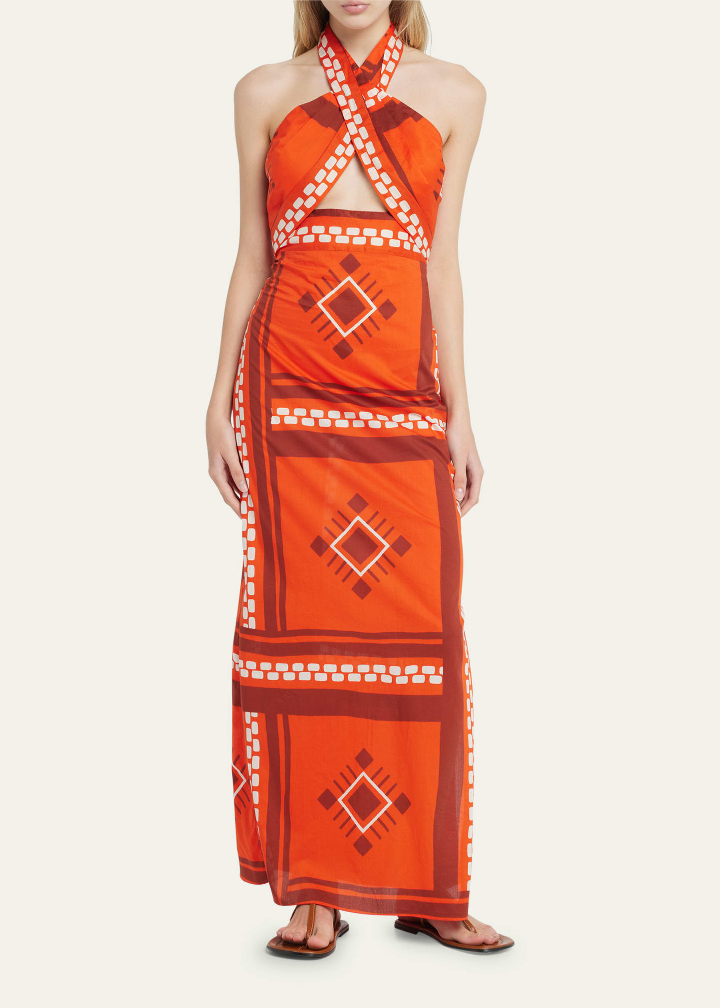 Johanna Ortiz Quipu Knots Halter Maxi Dress | Bergdorf Goodman