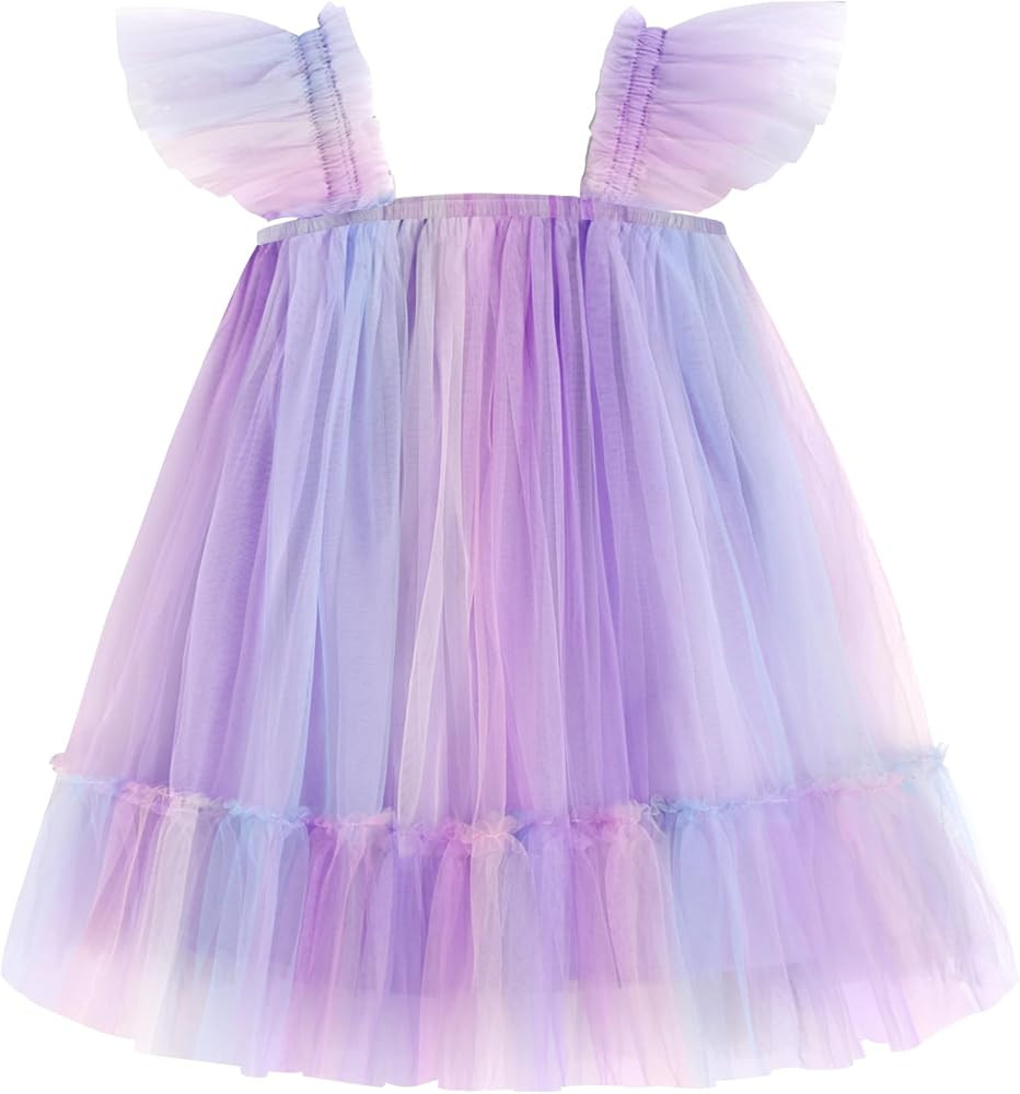 Arshiner Toddler Tulle Dress for Girls Layered Tutu Ruffle Dresses Swing Twirly Fairy Summer Birt... | Amazon (US)