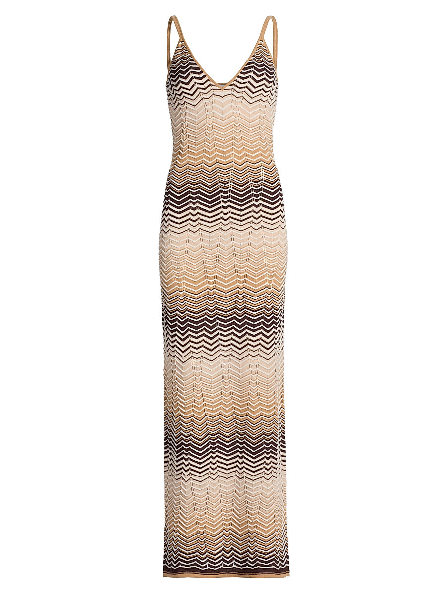 Women's Vuolo Chevron Knit Maxi Dress - Neutral Multi - Size Medium | Saks Fifth Avenue