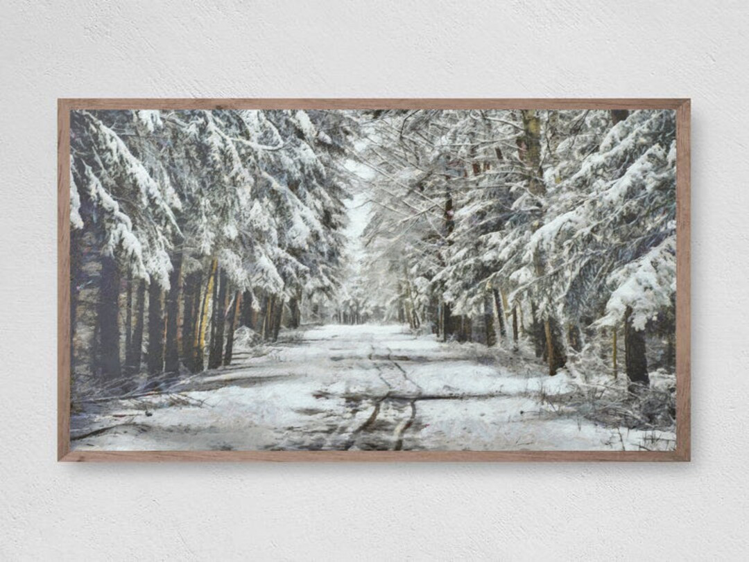 Samsung Frame TV Winter Forest Art, Snowy Winter Wonderland, Pine Forest Frame TV, Digital Art fo... | Etsy (US)