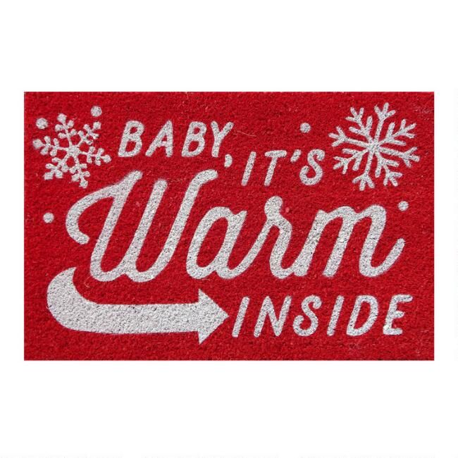 Baby It's Warm Inside Coir Doormat | World Market