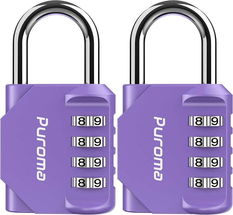 Puroma 2 Pack Combination Lock 4 Digit Locker Lock Outdoor Waterproof Padlock for School Gym Lock... | Amazon (US)