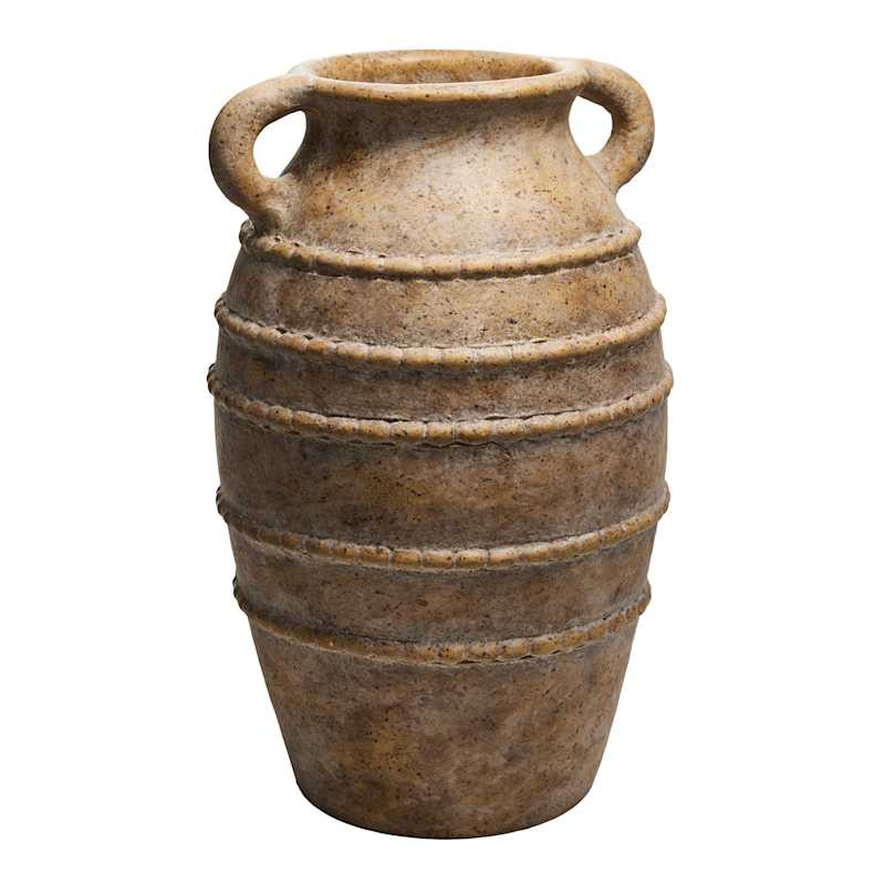 Whitewash Terracotta Clay Vase, 14" | At Home