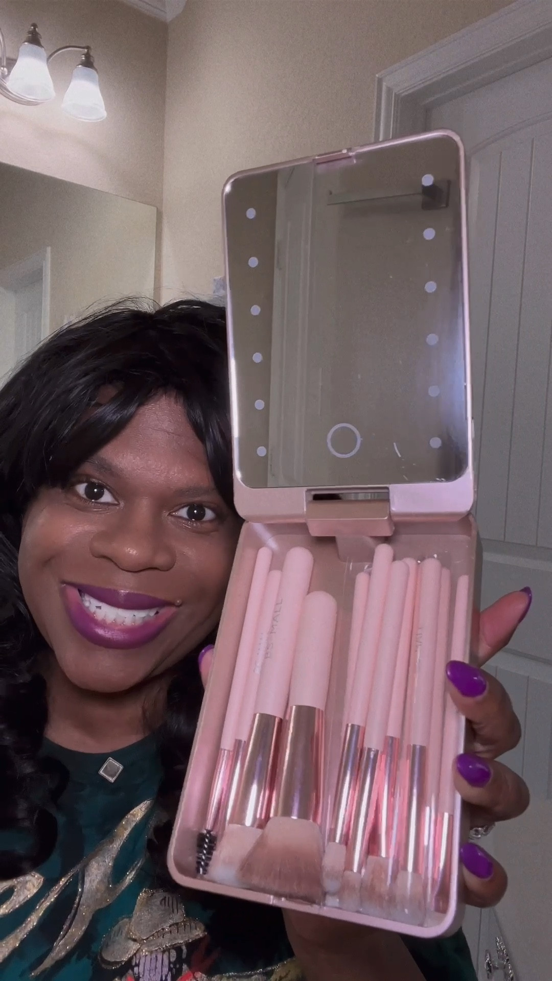 Affordable travel makeup brushes that come in a protective case that has a rechargeable light💜

#LTKBeauty #LTKTravel #LTKOver40