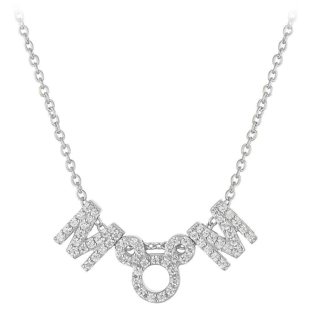 Mickey Mouse Icon ''Mom'' Neckace by Rebecca Hook Silver Official shopDisney | Disney Store