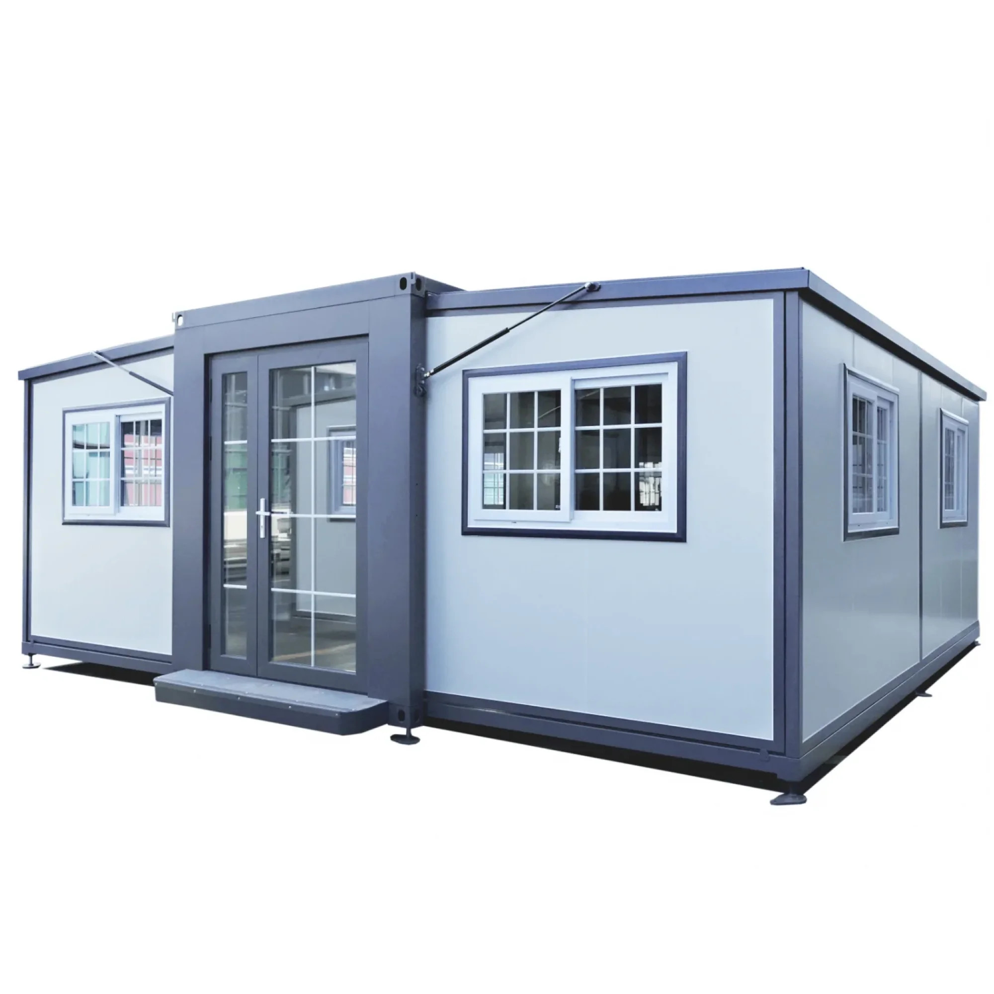 DuraYu 19x20ft Expandable Prefab Tiny Home, Steel Frame Foldable Modular Cabin with L-Shaped Cabi... | Walmart (US)