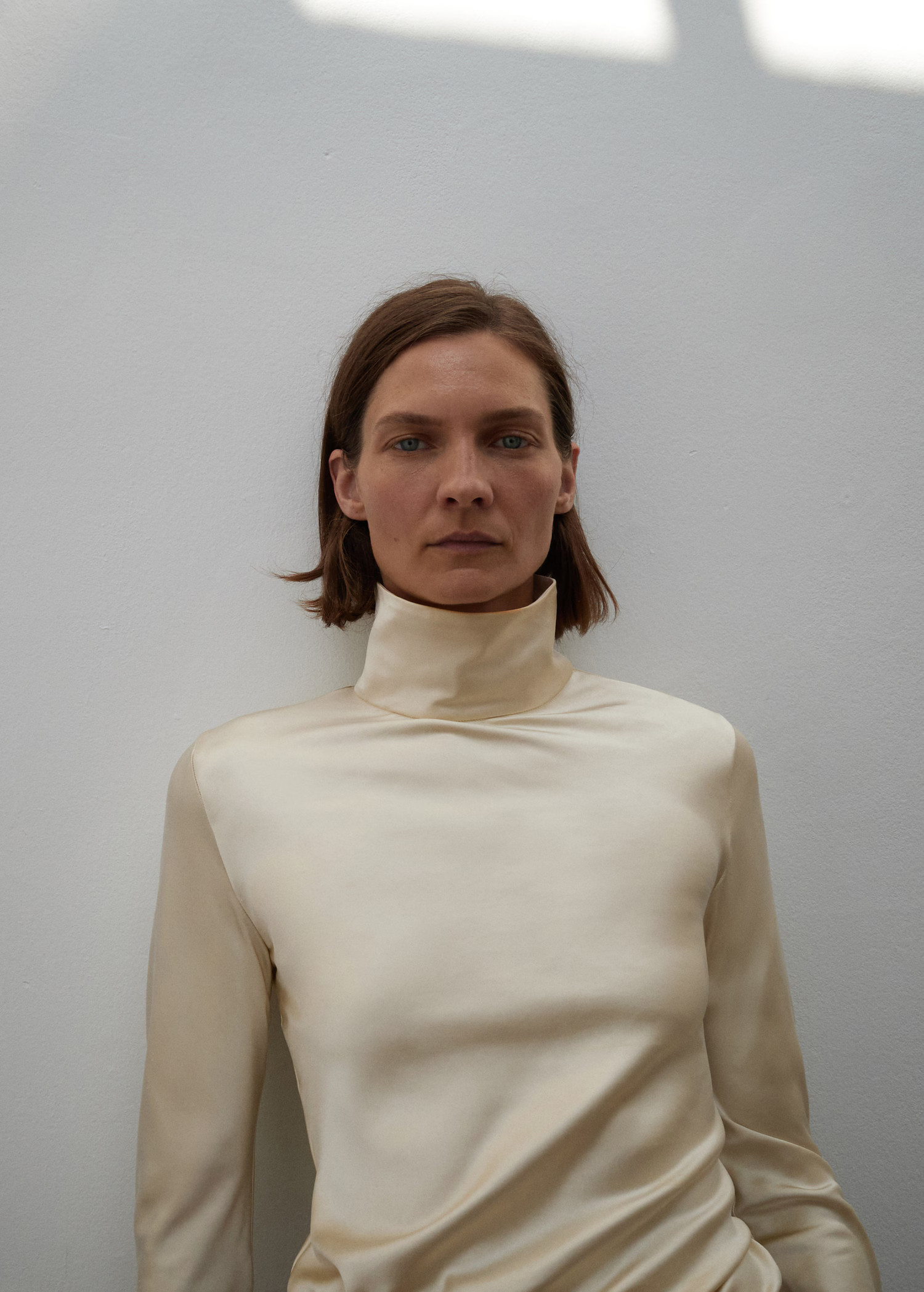 High-neck satin blouse - Women | MANGO USA | Mango (US/MX/AU)