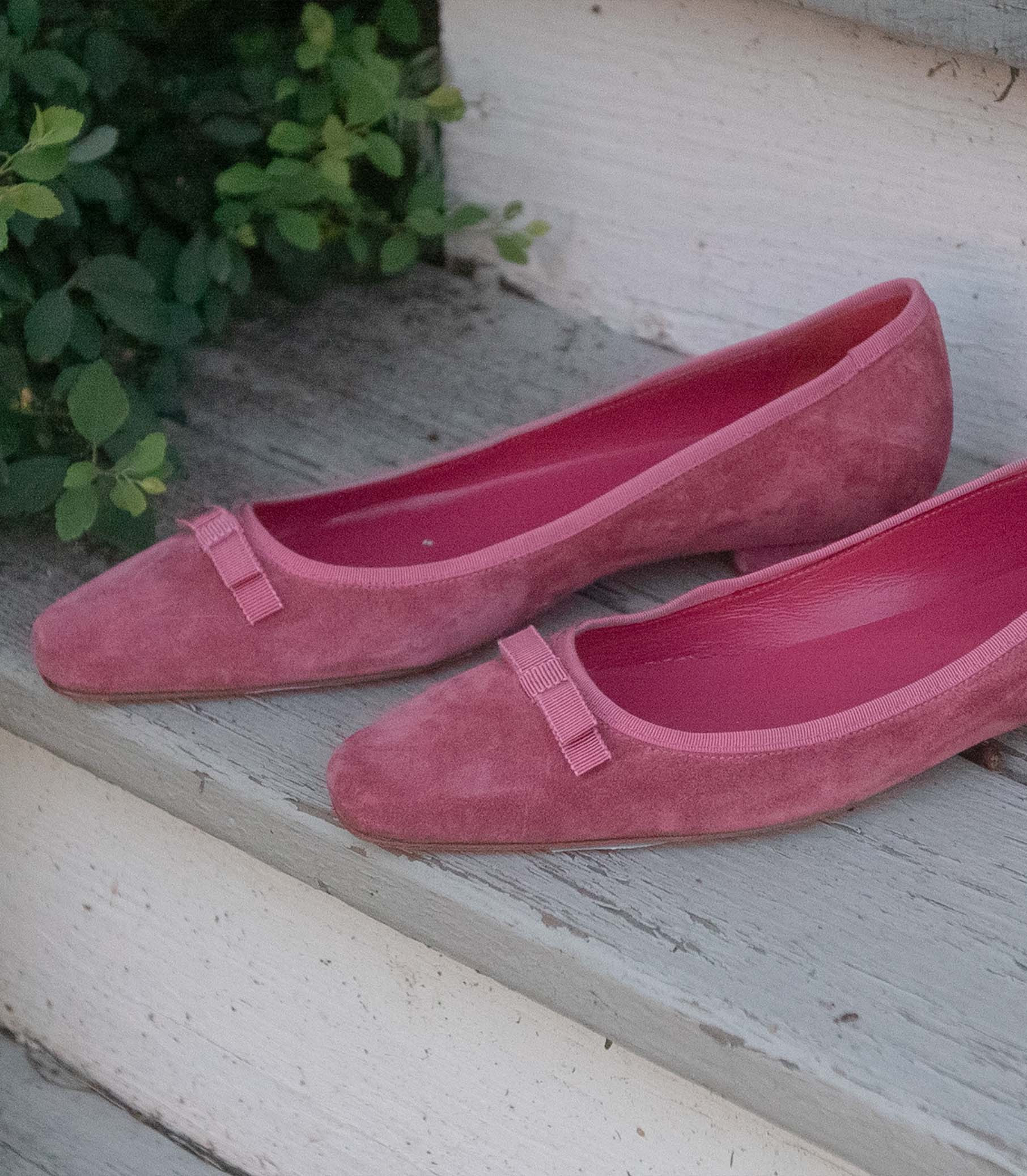 Odette Ballet Flat - Dusty Pink Suede | DÔEN | DOEN