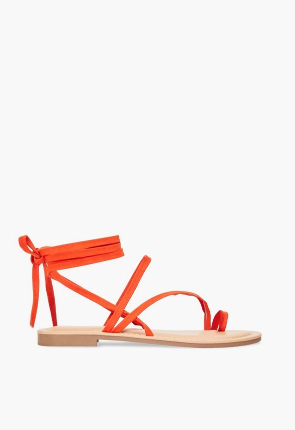 Brooke Ankle Tie Flat Sandal | JustFab