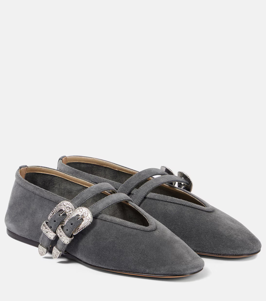 Claudia suede ballet flats | Mytheresa (UK)
