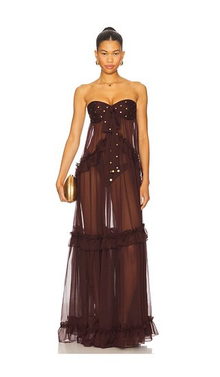 SIEDRES Josiane Dress in Brown. - size 34 | Revolve Clothing (Global)