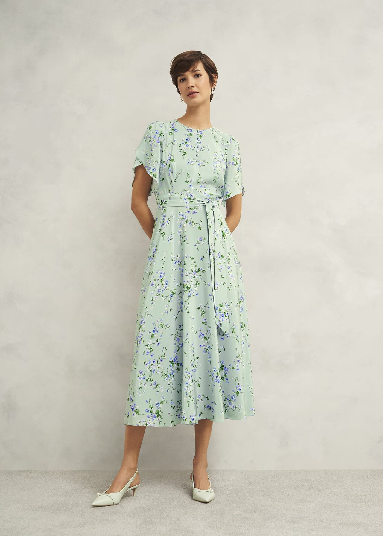 Sophia Silk Belted Dress | Hobbs UK | | Hobbs