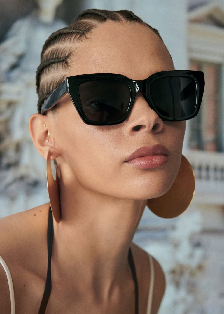 Squared frame sunglasses -  Women | Mango United Kingdom | MANGO (UK)