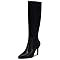 Coutgo Womens Pointed Toe Knee High Boots Heels Faux Leather Suede Side Zipper Stretch Winter Boo... | Amazon (US)