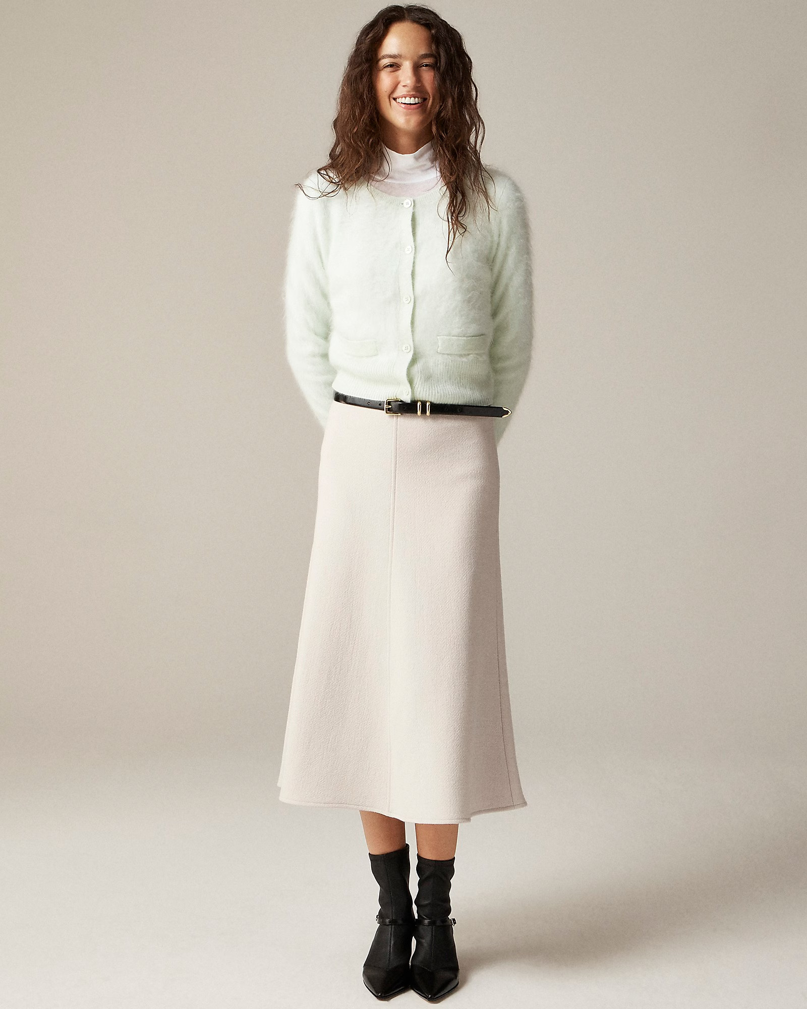 A-line circle skirt in double-cloth wool blend | J. Crew US