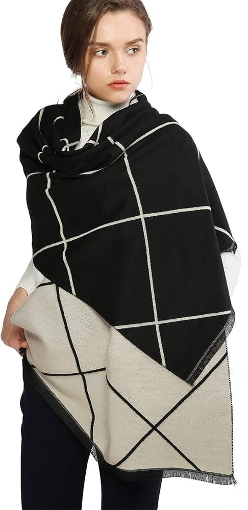 RIIQIICHY Scarfs for Women Pashmina Shawls and Wraps for Evening Dresses Winter Warm Blanket Scarf P | Amazon (US)