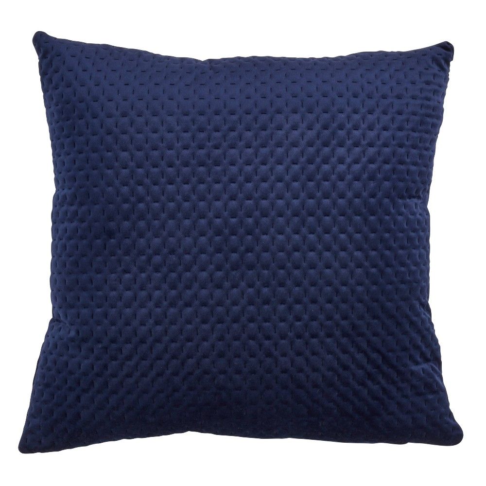 Pinsonic Velvet Poly Filled Pillow Navy Blue - Saro Lifestyle | Target