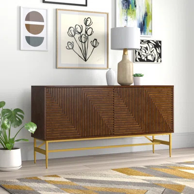 Paniagua 65" Wide Fluted Sideboard with Adjustable Shelves | Wayfair North America