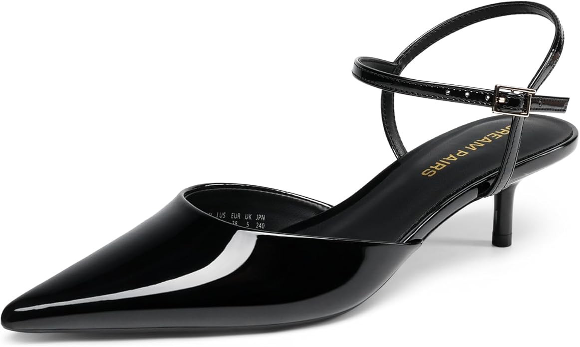 DREAM PAIRS Kitten Heels for Women Pointed Closed Toe Low Stiletto Pumps Comfortable Dress Weddin... | Amazon (US)