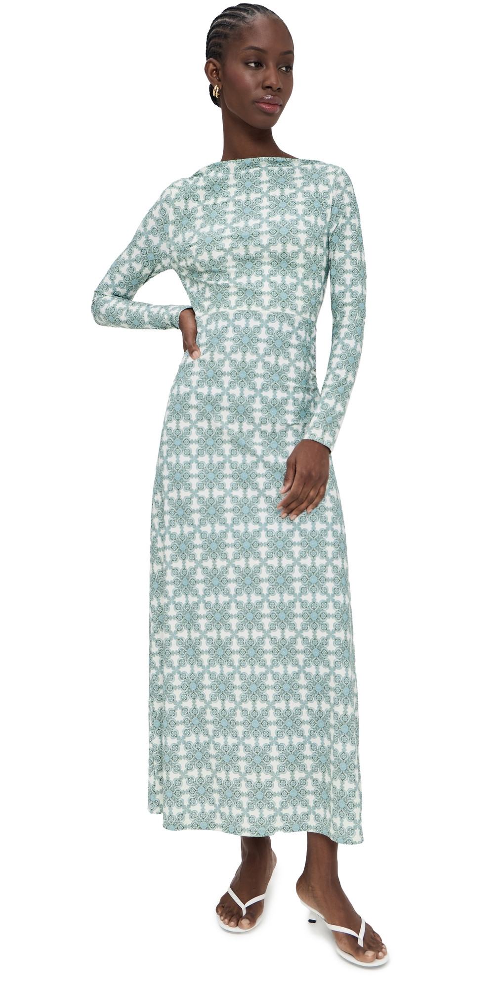 Hill House Home The Selene Dress Byzantine Tile/Blue XXXL | Shopbop