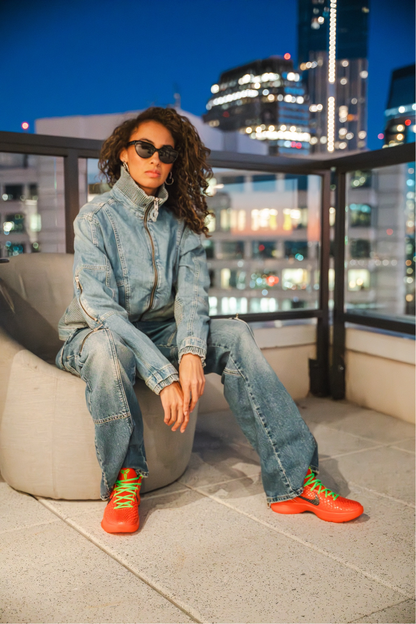 Another appealing pairing with the Kobe 6 Protro Reverse Grinch is the trending Canadian tuxedo look, here with faded denim for both the pants and the jacket.

#denim #sneakers #kobe #casual #trending 

#LTKshoecrush #LTKstyletip #LTKSeasonal