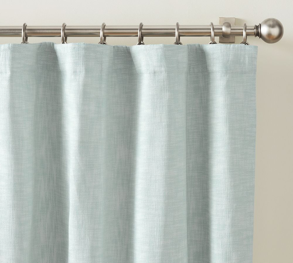Seaton Textured Cotton Curtain | Pottery Barn (US)