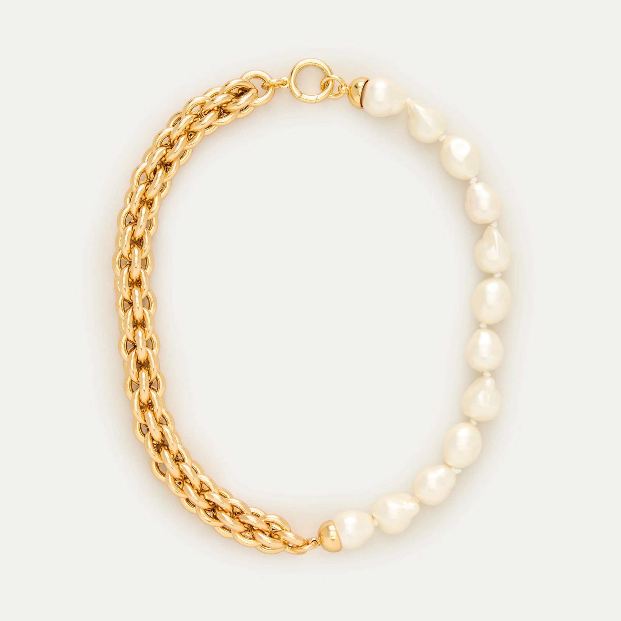 Pearl and chain necklace | J. Crew US
