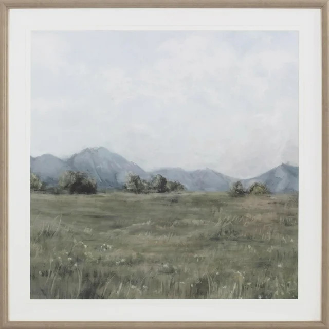 My Texas House Meadow Day Landscape Framed Emb Canvas 30" x 30" | Walmart (US)