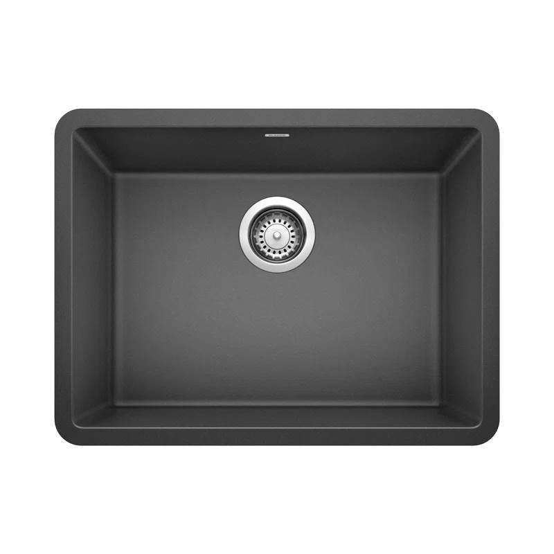 BlancoPrecis Silgranit 23.4375" L x 17.75" W Undermount Kitchen Sink with Cut Out Template | Wayfair North America