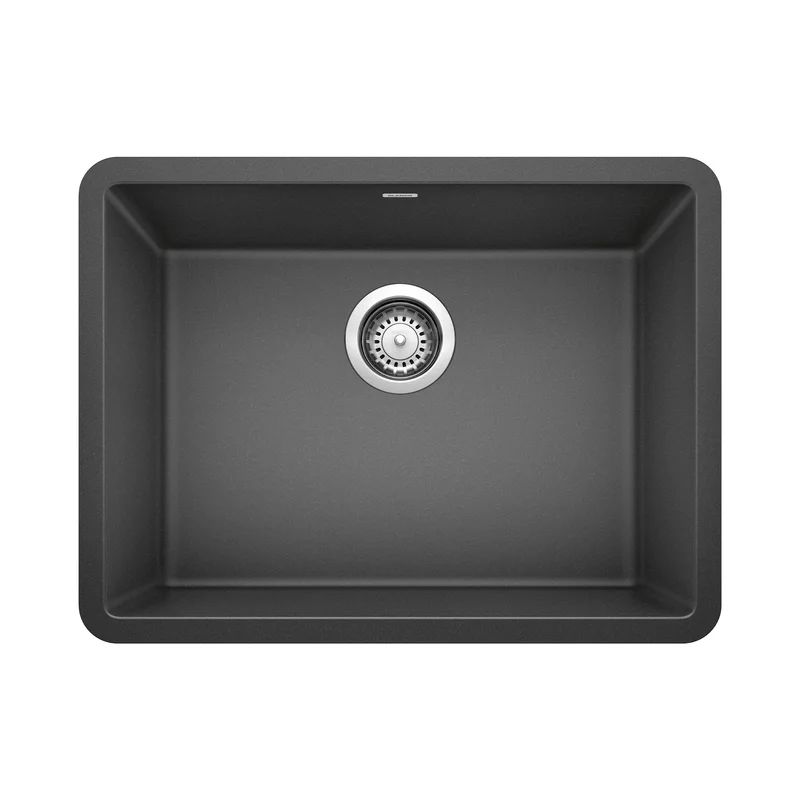 BlancoPrecis Silgranit 23.4375" L x 17.75" W Undermount Kitchen Sink with Cut Out Template | Wayfair North America