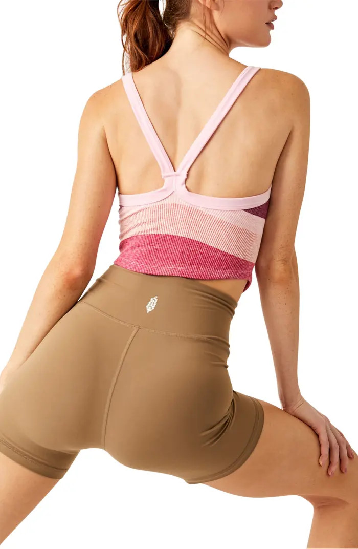 FP Movement All Clear Stripe Space Dyed Rib Crop Camisole | Nordstrom