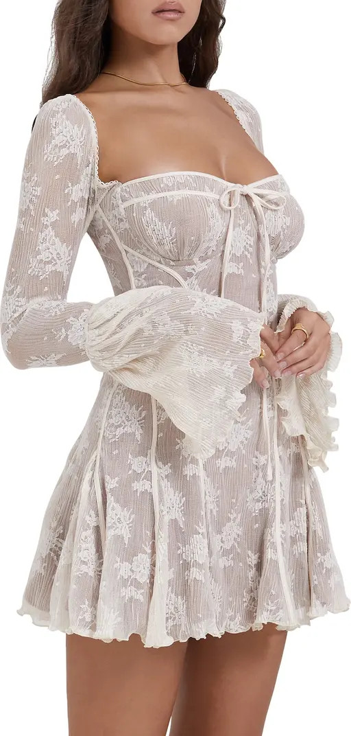 Analissa Long Sleeve Lace Minidress | Nordstrom