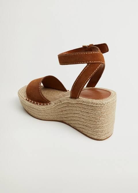 Leather wedge sandals | MANGO (UK)