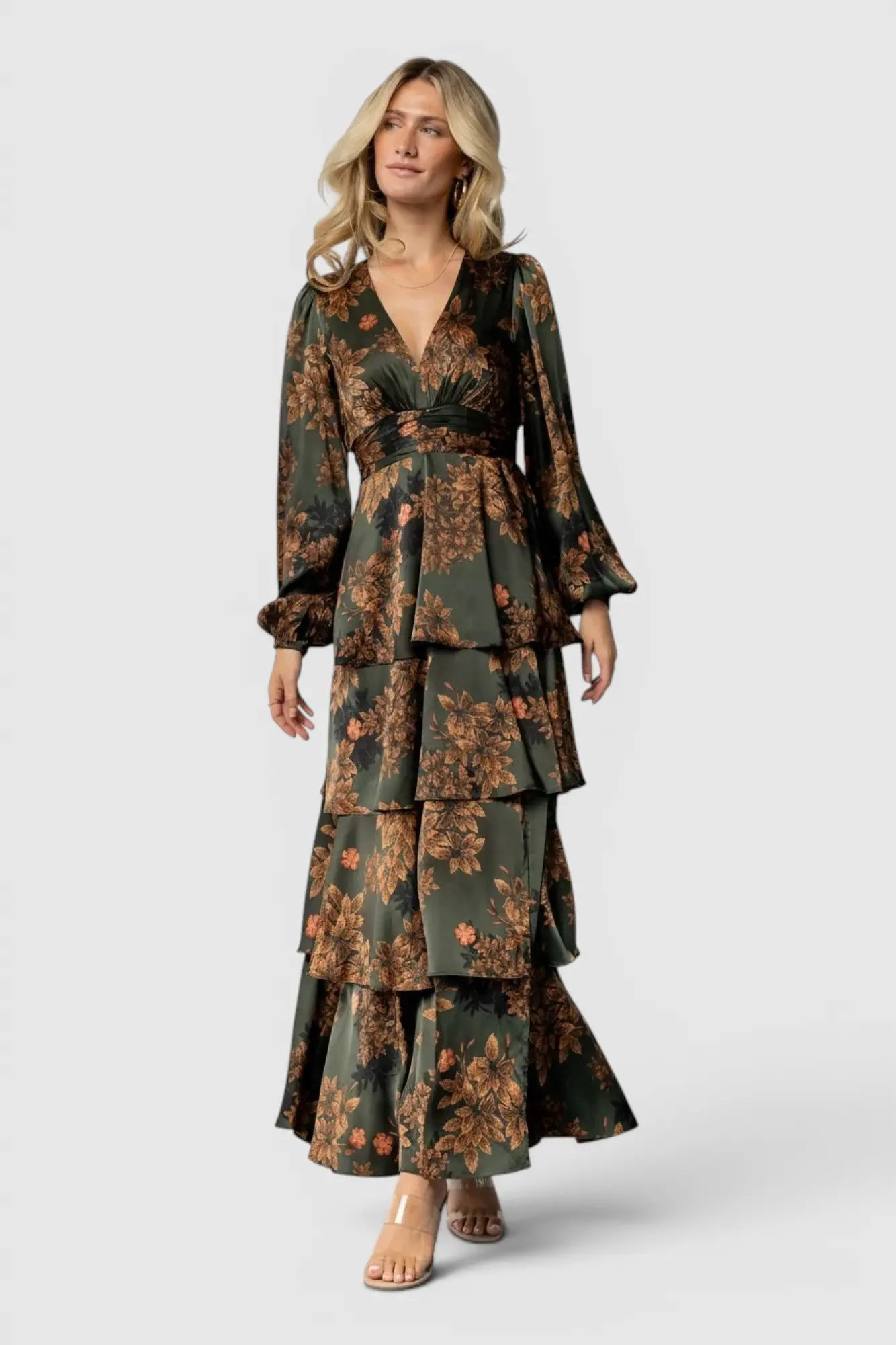Baltic B\u00f8rn Montrouge Tiered Satin Dress (Women) | Nordstrom | Nordstrom