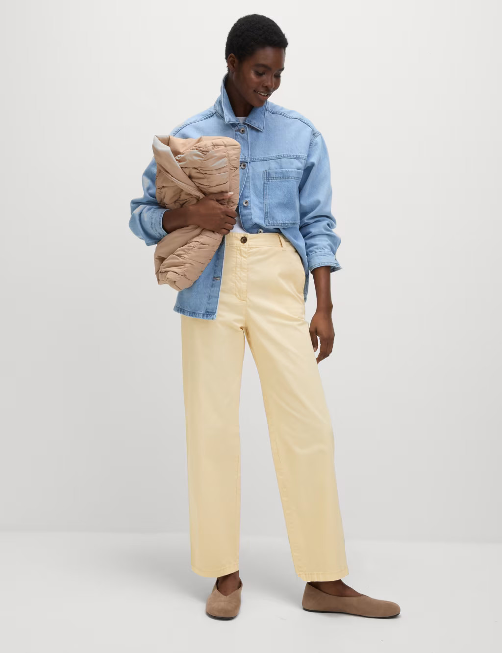 Cotton Rich Straight Leg Ankle Grazer Chinos | Marks & Spencer (UK)
