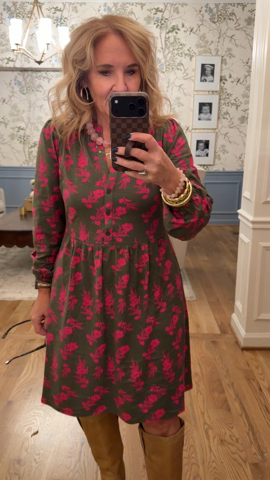 Jersey knit dress from Boden size 10 regular length. Also comes in tall if you want a little more length. 

Frye boots are a favorite especially with dresses. 

Galentines day favorite things party  

#LTKOver40 #LTKSeasonal #LTKValentine