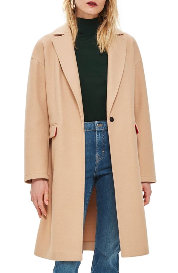 Lily Knit Back Midi Coat | Nordstrom