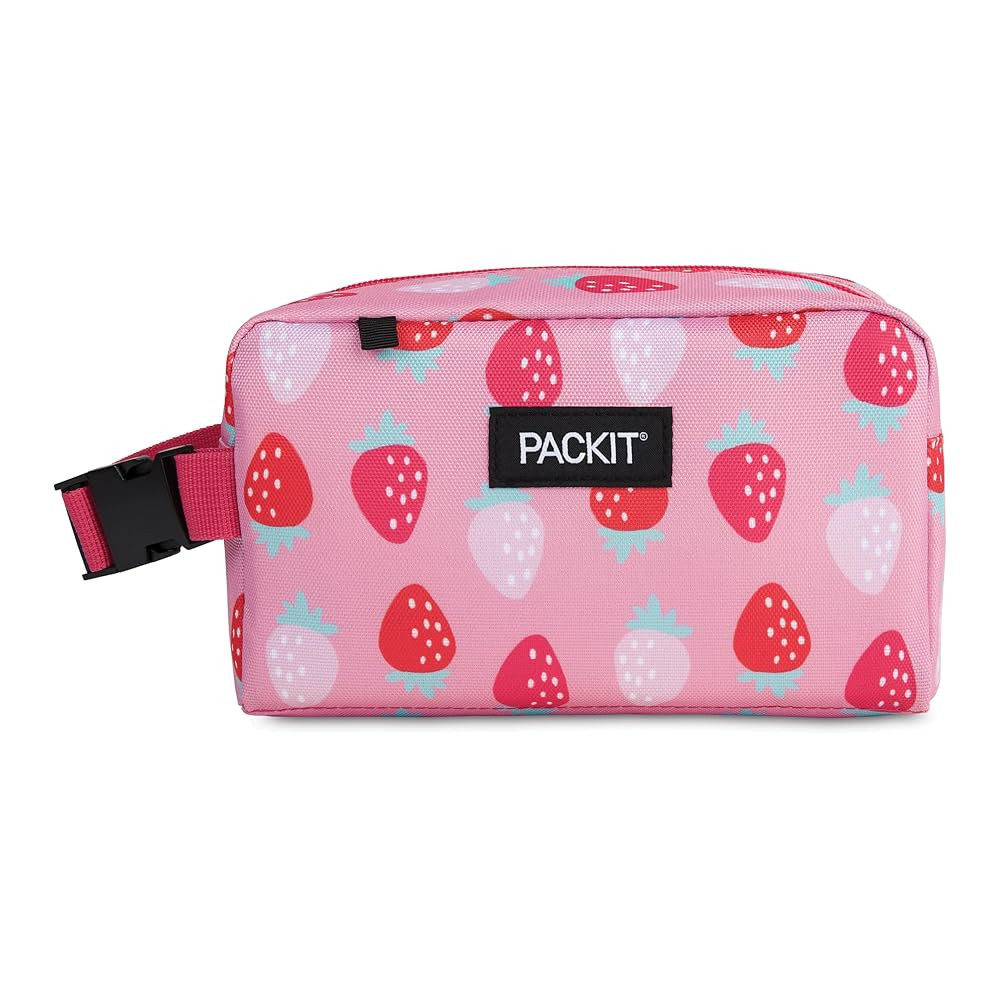 PackIt Freezable Snack Box, Sweet Strawberry, Built with ECOFREEZE Technology, Collapsible, Zip C... | Amazon (US)