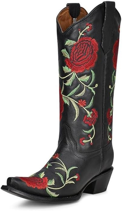 Corral Boots Women's Ld Flowered Embroidery Western Boot | Amazon (US)