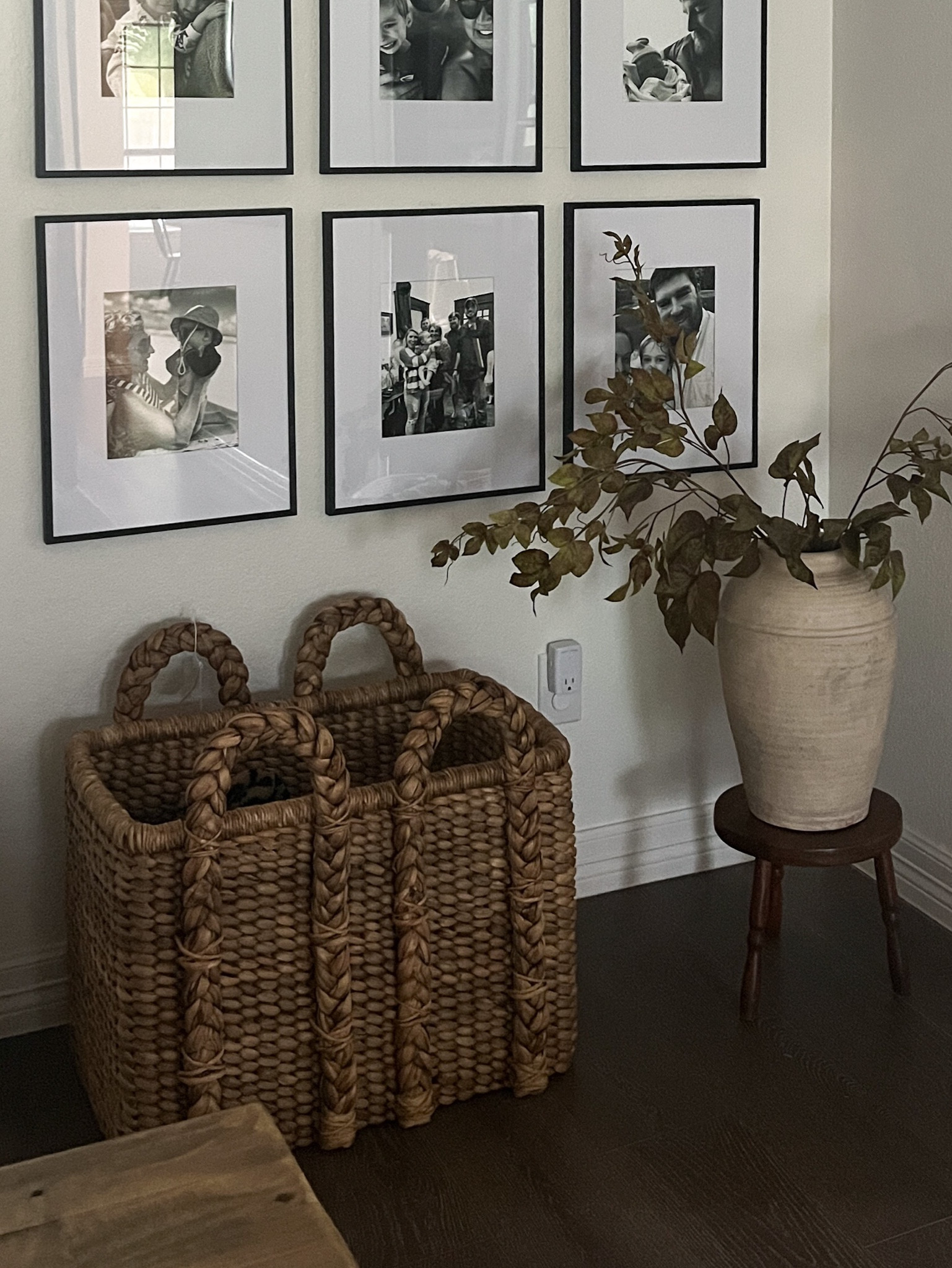 Large blanket basket
Gallery wall
Faux stems 

#LTKstyletip #LTKhome #LTKSeasonal