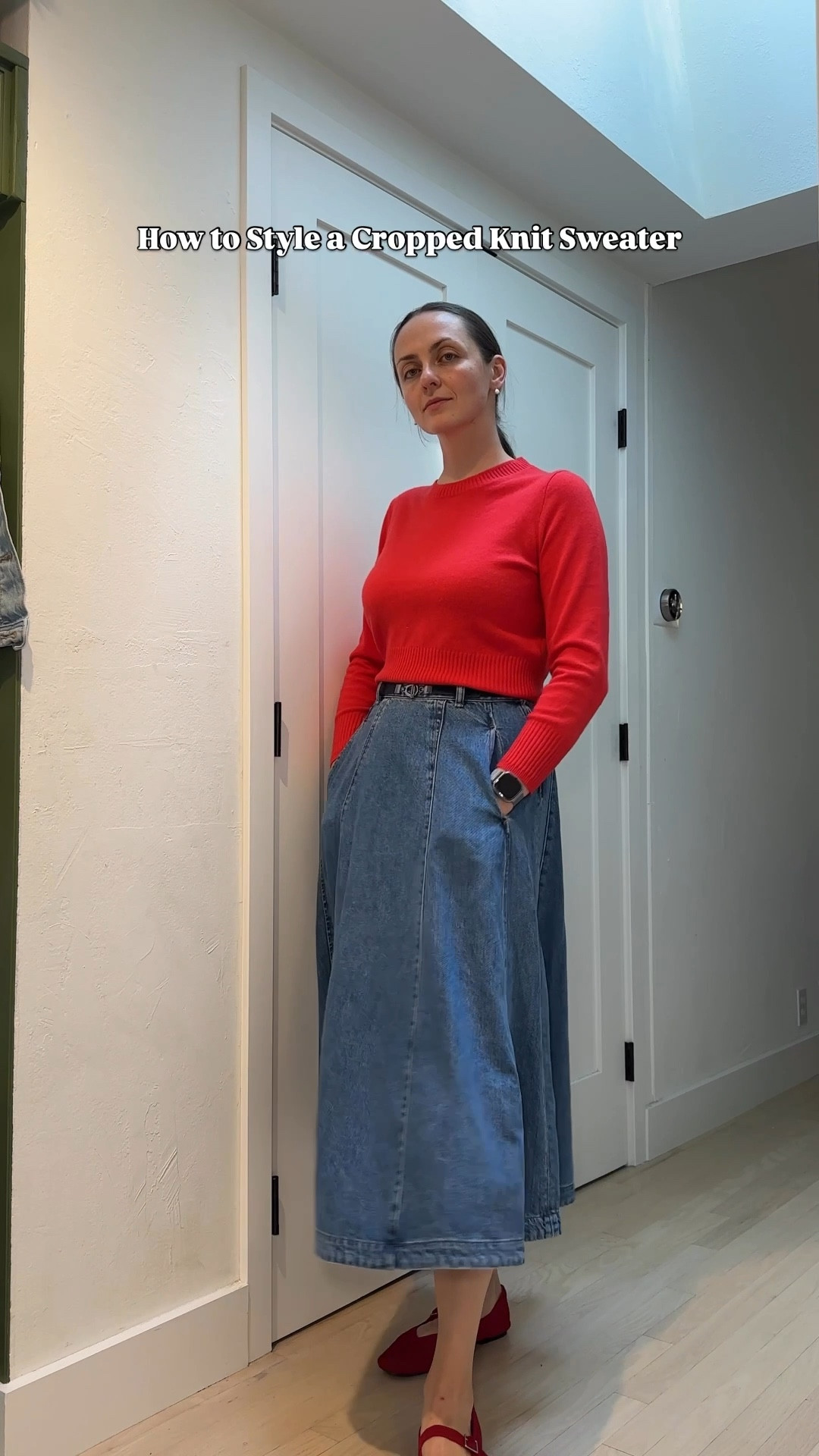 Red cropped sweater styled different ways #jcrew #cropped #sweater

#LTKSeasonal #LTKWorkwear #LTKStyleTip