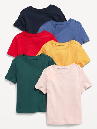 Unisex Crew-Neck T-Shirts 6-Pack for Toddler | Old Navy (US)