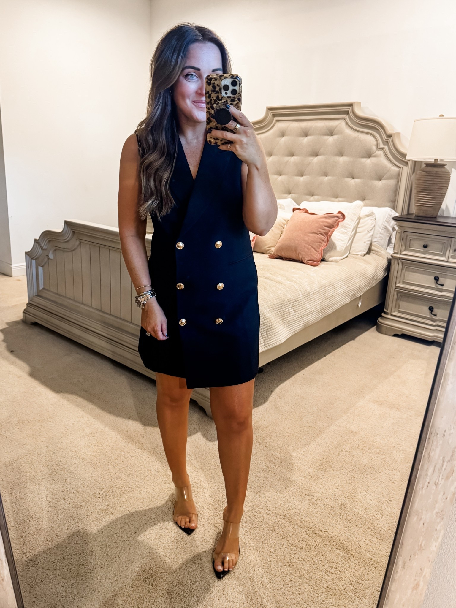 Dress - 6 (tts) 
5’2” 145 lbs 
—
French connection dress | Nordstrom sale dress | Blazer dress | Business professional | Business casual | Smart casual | Office attire | Office wear 