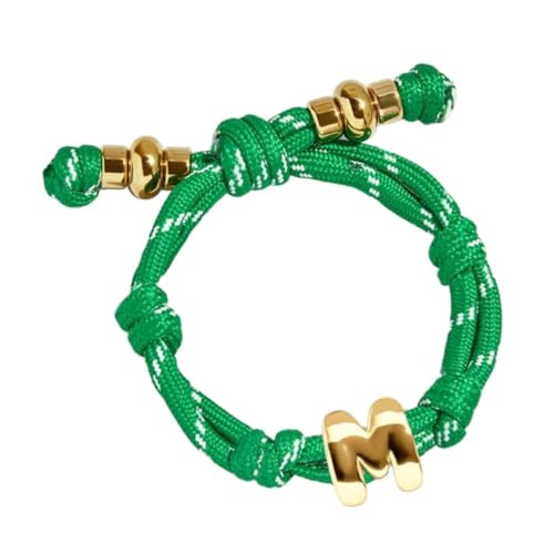 Amazon.com: VLINRAS Bubble Initial Bracelets for Women Men Blue Rope Knotty Puffy J Letter Bracel... | Amazon (US)