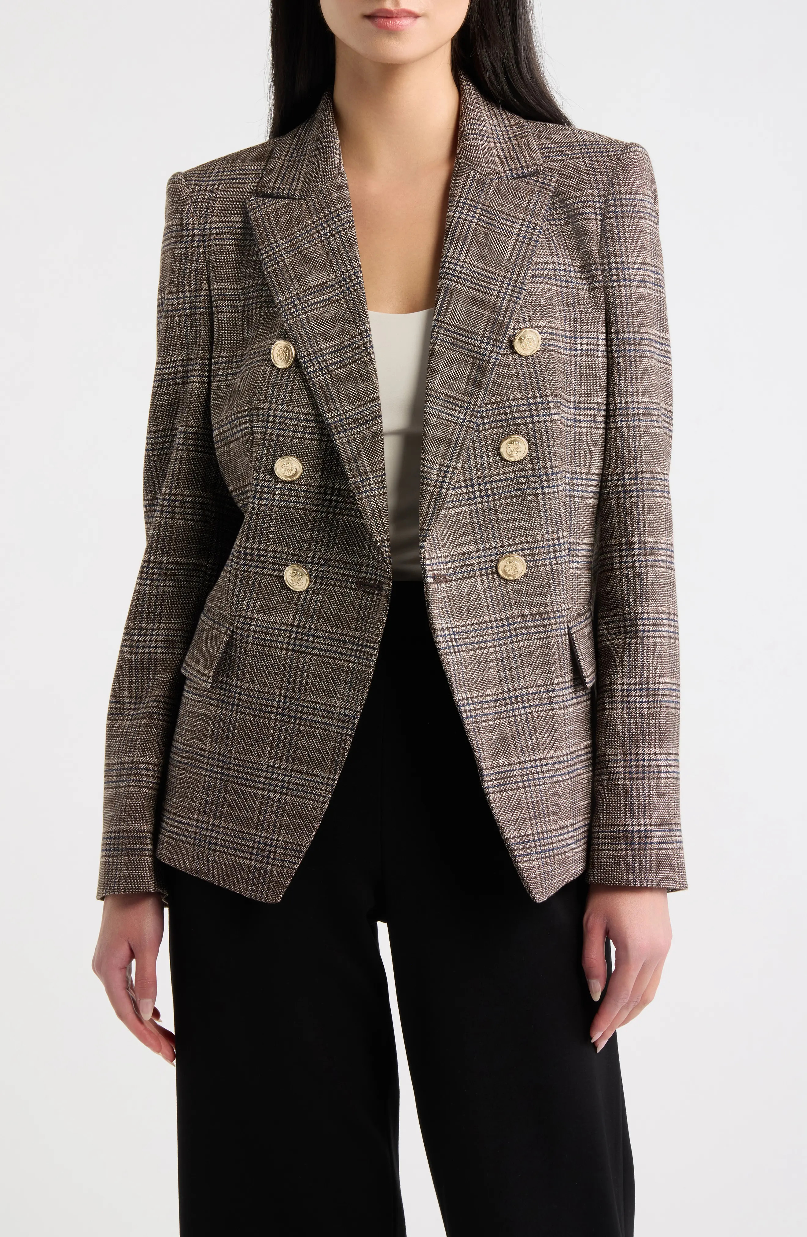 Tahari ASL Plaid Double Breasted Blazer (Women) | Nordstrom | Nordstrom