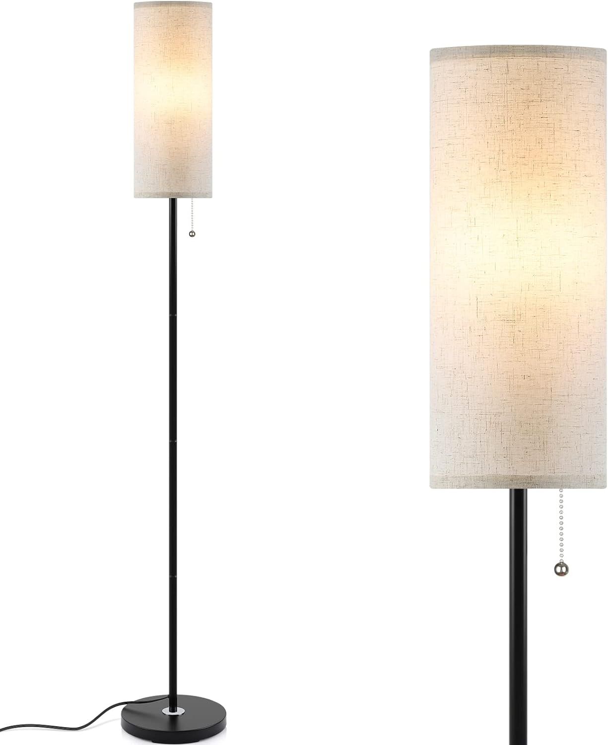 Coucrek Floor Lamp for Living Room, 3 Color Temperature Modern Standing Lamps, Minimalist Pole La... | Amazon (US)