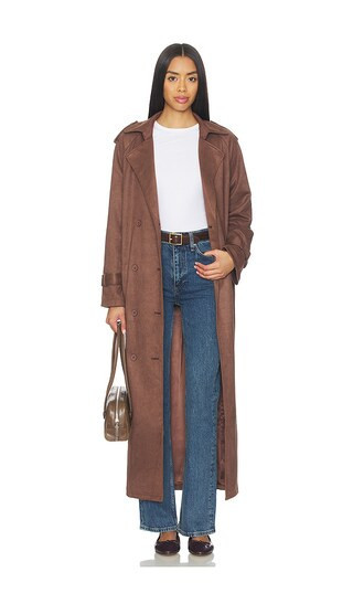 LIONESS x REVOLVE Penny Trench Coat in Brown. - size XXS | Revolve Clothing (Global)