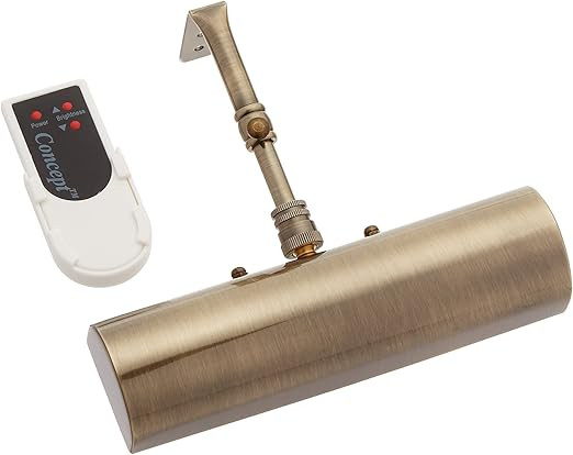 Concept Lighting 202L Cordless Remote Control LED Picture Light-7 3/4 inch Antique Brass with Sil... | Amazon (US)